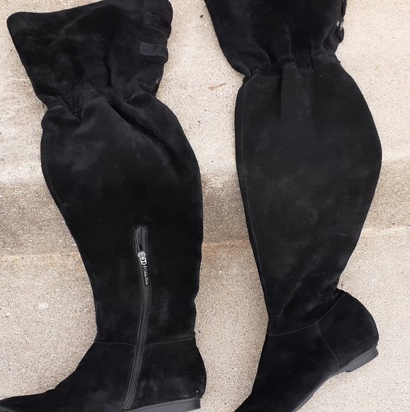 Calvin Klein Over The Knee Suede Boots 